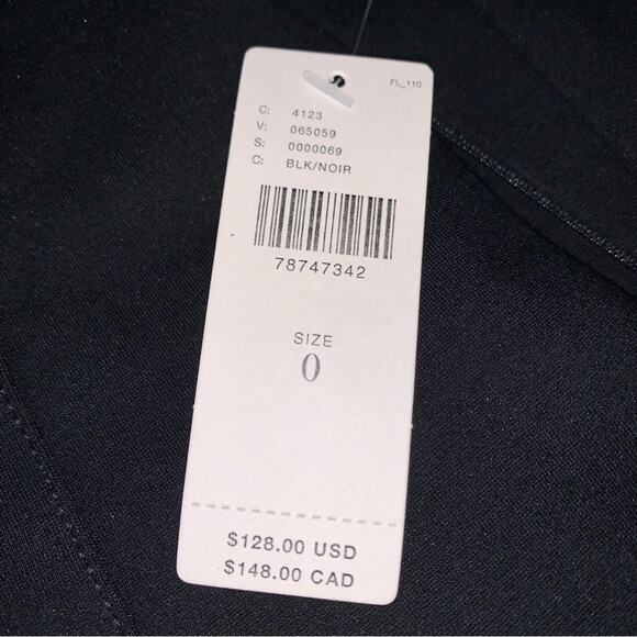 MAEVE by ANTHROPOLOGIE   NWT  Black Ankle Zip Pants Size 0 High Rise Slim Leg - Picture 5 of 15